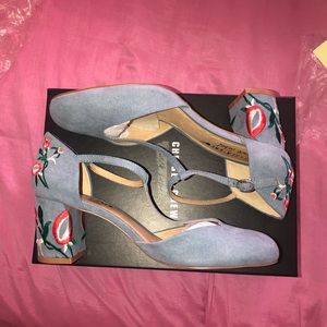Chelsea Crew Embroidered Floral heels